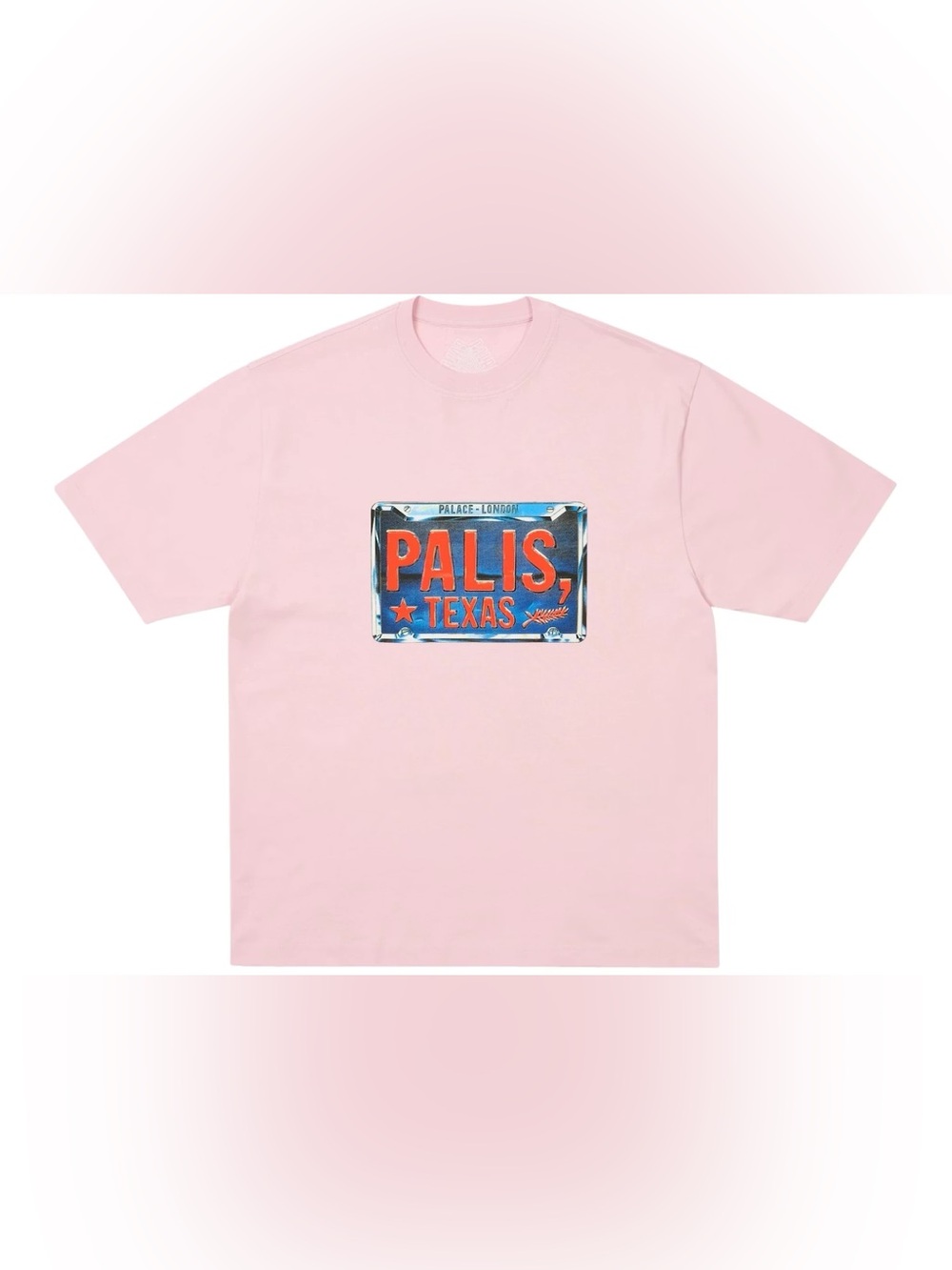 Palace "Palis" Texas License Plate Graphic Print T-Shirt Logo Tee Size XL Pink